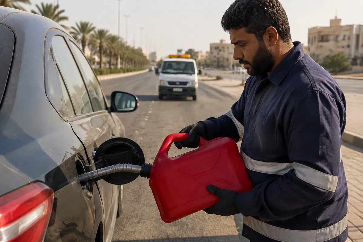 Fuel Delivery in Riyadh (توصيل بنزين): 24/7 tow truck, fixed price on WhatsApp