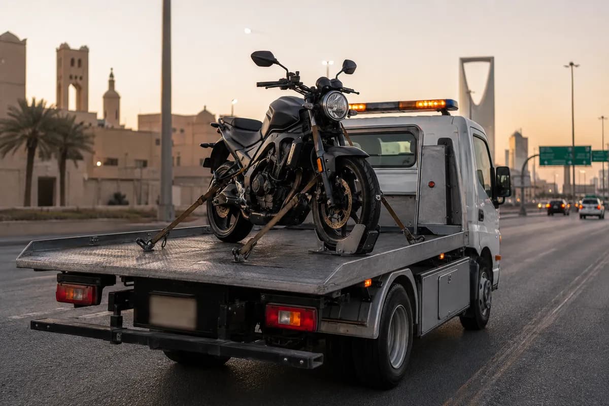 Motorcycle Towing in Riyadh (نقل دراجات نارية): 24/7 tow truck, fixed price on WhatsApp